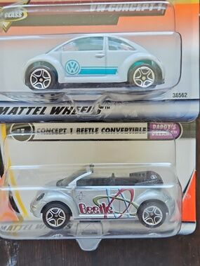 2 NWT Matchbox VW Beetle Cars